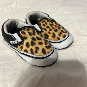 Vans Leopard Print Crib shoes size 4